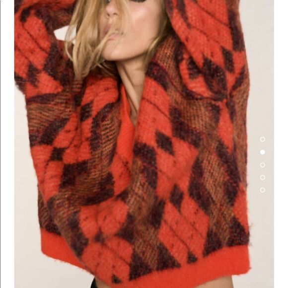 Zara blogger favorite multicolor alpaca blend knit sweater - Picture 8 of 9